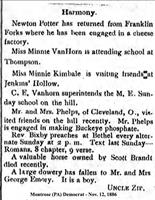 Harmony(PA)News(Nov.12,1886)