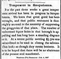 Temperance(Susquehanna,PA)