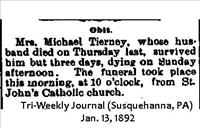 Tierney,Mrs.Michael